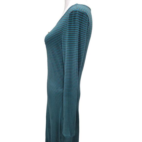 Tommy Bahama Women's Long Sleeve Knee Length Dress Size Small Striped Green - Picture 4 of 12